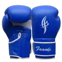 blue boxing training gloves