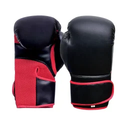 Black with Red Trim Boxing Training Gloves