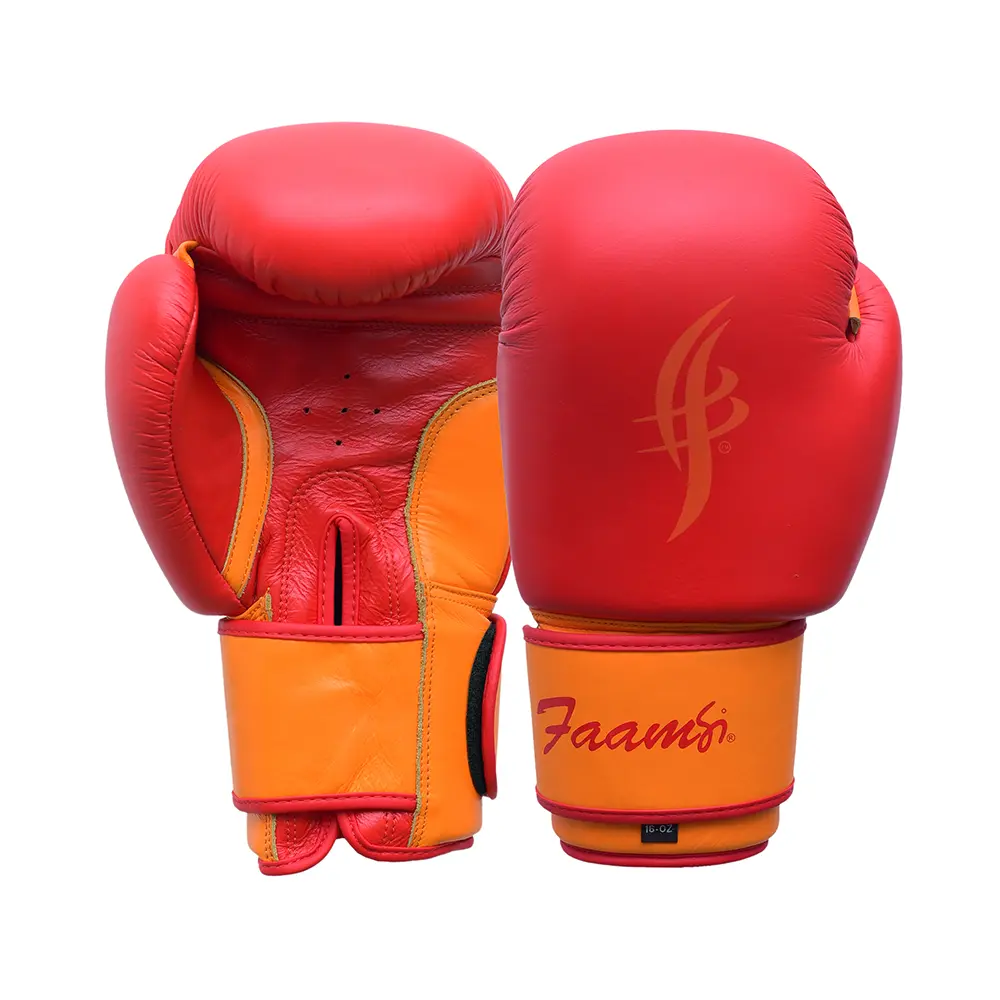1-24.webp Fandar Red & Orange Boxing Gloves - Image 1