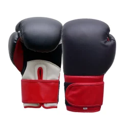 competition boxing gloves red black