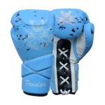 Fandar Sky Blue Lace-Up Gloves