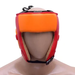 Boxing Training Head Guard Red Orange