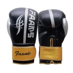 Black Gold Silver Boxing Training Gloves - Image 2