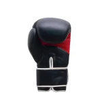 Black Boxing Training Gloves with Red and White Accents - Image 4