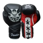 Fandar Black & Red Lace-Up Gloves