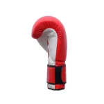 Red Boxing Training Gloves Black Straps White Logo - Image 7