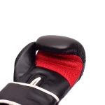 Black Boxing Training Gloves with Red and White Accents - Image 7