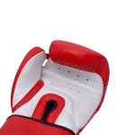 Red Boxing Training Gloves Black Straps White Logo - Image 8
