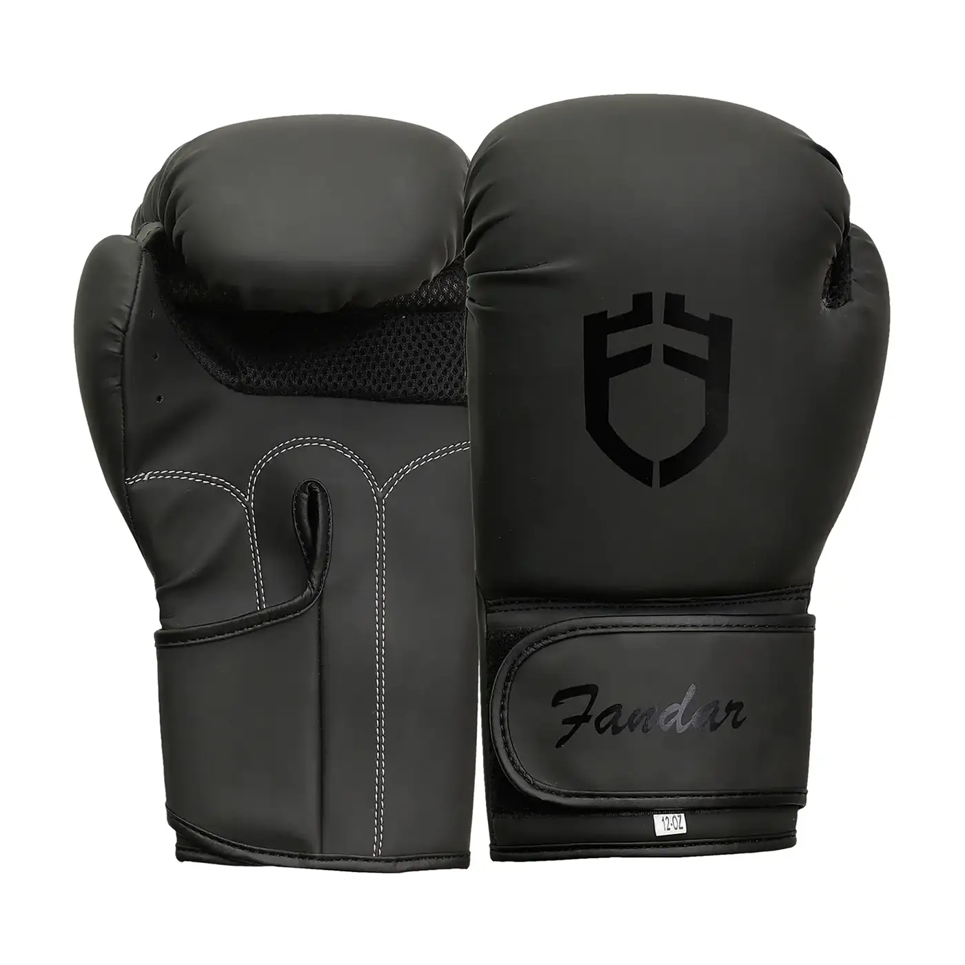 DSC_0143.webp Fandar Matte Black Boxing Gloves - Sleek and Durable Design - Image 1