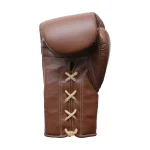 Fandar Brown Leather Lace-Up Gloves - Image 4