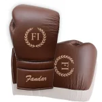 Fandar Brown Leather Lace-Up Gloves - Image 2