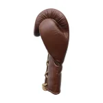 Fandar Brown Leather Lace-Up Gloves - Image 6