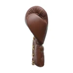 Fandar Brown Leather Lace-Up Gloves - Image 6