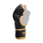 Fandar Black Gold MMA Leather Gloves - Image 6