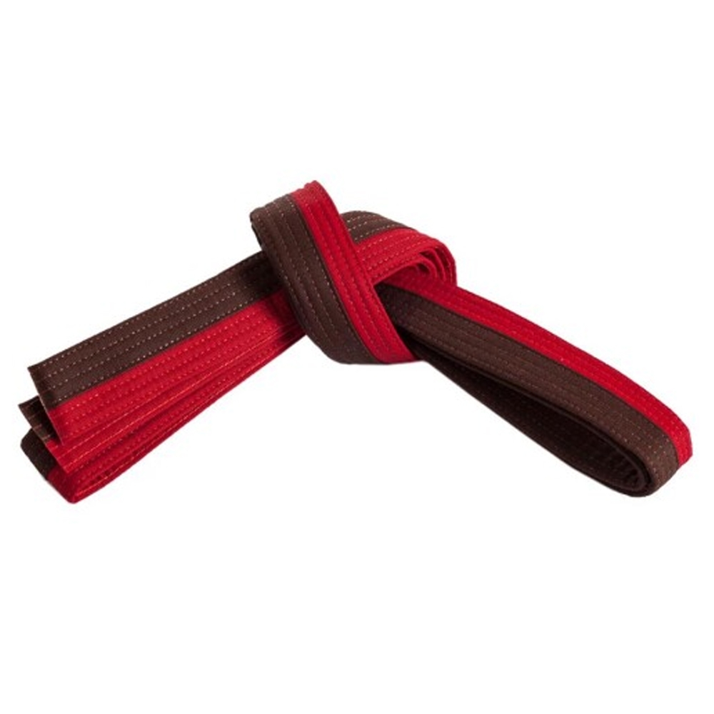 FI-5050.jpg Red and Brown Two-Tone Karate Belt - Image 1