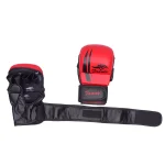 Red and Black MMA Grappling Gloves - Image 6
