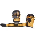 Striking Gold and Black MMA Grappling Gloves - Image 7