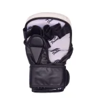 MMA Grappling Gloves: White & Black - Image 6