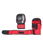 MMA Grappling Gloves - Red/ Black - Image 6